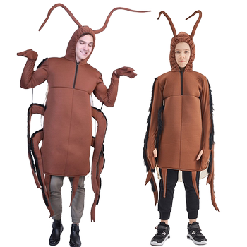 Halloween costume ເດັກນ້ອຍ cos cockroach costume ເຄື່ອງນຸ່ງຫົ່ມ funny spoof ຜູ້ໃຫຍ່ cosplay ພັກ dress