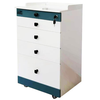 Dental mobile side cabinet stainless steel push cart