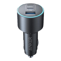 Anker Anker car charger 167W three-port fast charging USB interface Typec interface super fast charging car cigarette lighter conversion plug suitable for Apple Android mobile phone charging head 1345