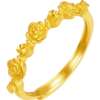 Saturday blessing gold ring pure gold price poetic rose female ring dreamy forest series holiday gift