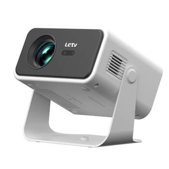 Projector Letv Home Projector Ultra-High Definition New Model 2025, Can Be Used during the Day, Small Size for Bedroom, Student Dormitory, Can Connect to Mobile Phone for Screen Mirroring, Wifi Direct Connection, Large Screen for Living Room, Smart