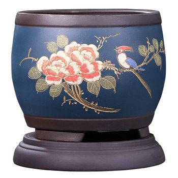 Clivia flower pot home indoor yixing purple sand tabletop