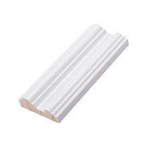Vereal Solid Wood Baking Lacquered Line Ceiling White Trim Wood Strip Semi-circle Eurostyle TV Background Wall Frame Trim Strip