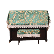 Full piano cover high-end American retro piano stool cover light luxury high-end piano cover half cover and towel