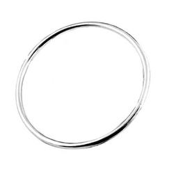 S999 handmade sterling silver glossy silver bracelet aperture round bar men and women solid closed seal ສາຍແຂນເງິນ sterling silver