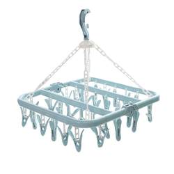 ເຮືອນພັກອະເນກປະສົງ hook socks drying hanger multi-clip baby windproof clothes drying rack artifact hanging underwear rack