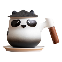 Creative ceramic cup cute and good-looking mug with lid couple cup set gift box birthday gift 2900