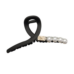 Temperament Frosted Pearl Hair Clip Women's Summer Back Head Clip Hair Shark High-end Hair Clip Headwear