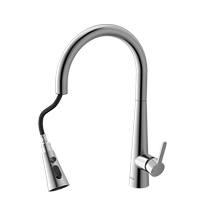 Wrigley 304 stainless steel sink hot and cold pull-out sink kitchen faucet household splash-proof
