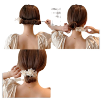New style hair twister for women flower ball head lazy braided hair twist internet celebrity pearl Korean headdress hair accessories