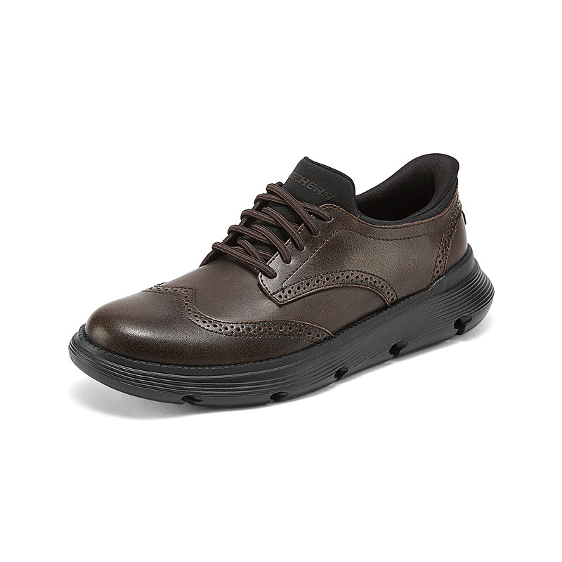 Skechers flash-on shoes slip-on derby business leather shoes