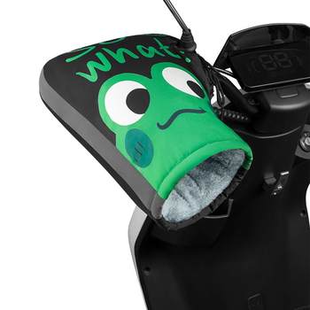 Winter electric handlebar cover with velvet, thickening, warmth and waterproof