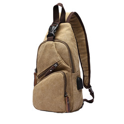 Bags Men's Chest Bag Men's Shoulder Bag Men's 2024 New Men's Bag Messenger Bag Canvas Casual Fabric Backpack