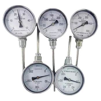 Huatong instrument bimetal thermometer wss411 radial anticorrosion boiler pipeline industrial thermometer hyperthermmeter