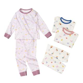 尼多熊秋季新款宝宝秋衣秋裤套装纯棉儿童内衣套装内衣男女童薄暖