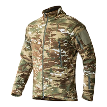 Angken tactical sweatshirt mens autumn and winter thickened velvet warm camouflage hooded loose outdoor sports fleece jacket
