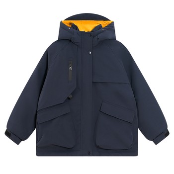 Contrast color outdoor waterproof and windproof clothespin cotton jacket