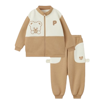 PawinPaw Cartoon Bear Childrens Clothing 2024 Autumn and Winter New Mens and Womens Sports Suits Comfortable and Casual