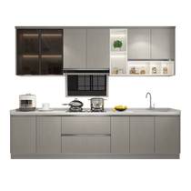 Cuisine dor Cabinet Simple Cabinet sur mesure Accueil Cuisine Hearth Cabinet Cabinets Integrated Quartz Stone Countertops Personnalisé