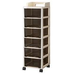 Drawer-Type Snack Storage Rack, Floor-Standing Multi-Layer Storage Rack, Living Room Movable Trolley, Toy Household Storage Cabinet
