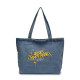American retro denim canvas class commuter tote bag