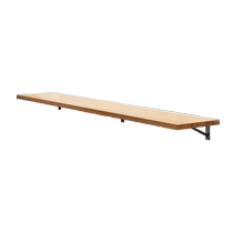 Solid wood wall-mounted long narrow table for restaurants wall-mounted bar table commercial suspended empty flat-board table customization 1317
