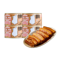 Pig Zhangmen braised pork canned pork belly Dongpo pork 397g*4 cans of pork with toppings heated and ready to eat