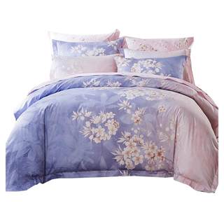 Luolai home textile bed four-piece bed sheet cotton 100 quilt cover spring and autumn bedding bed linen dormitory three-piece set 4