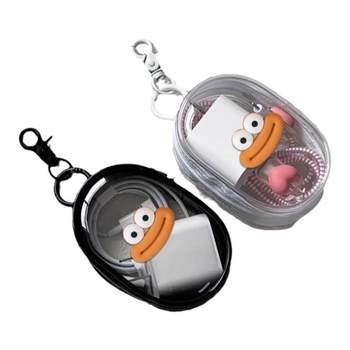 Storage bag transparent data cable management line travel out