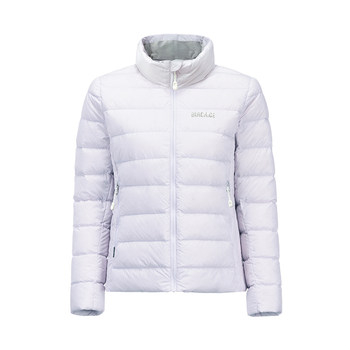 Black ice outdoor women's stand collar hoodless lightweight down jacket