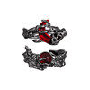 Dark Retro Blood Moon Liquid Irregular Couple Ring