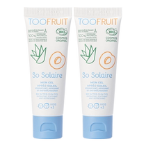 toofruit multi-fruit childrens sunscreen hydrating and soothing after-sun repair essence for boys and girls travel size two packs