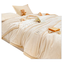 Milk velvet blanket thickened winter nap blanket office flannel coral velvet sofa cover blanket thin blanket sheet