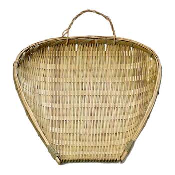 Bamboo weaving basket household kitchen washing drain basket dustpan decoration hotpot restaurant storage basket