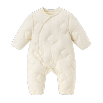 乖奇熊宝宝轻薄羽绒连体衣服冬季三防保暖白鸭绒婴儿外出哈衣冬装