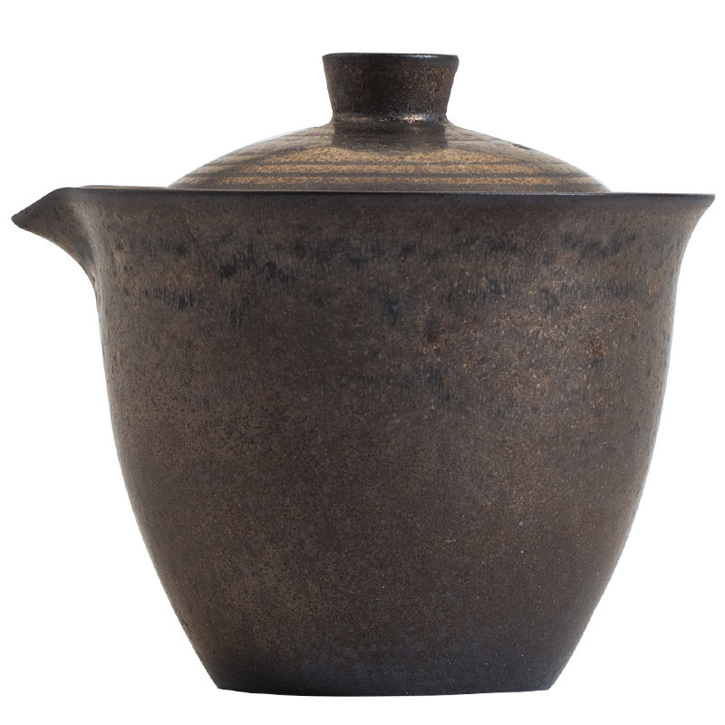 Ji Zheng Japanese tea set retro hand-held pot simple covered bowl