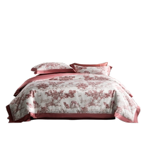 Mercury Home Textiles 100-count long-staple cotton wedding six-piece wedding set pure cotton satin wedding sheet quilt cover