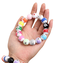 Billiards Bracelet Dopamine Couple Creative Billiards Bracelet Acrylic Beads Eighty-nine Ball Trendy Jewelry Color