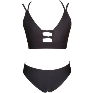 2024新款比基尼泳衣女韩国三点式性感ins风小胸聚拢泳装泡温泉