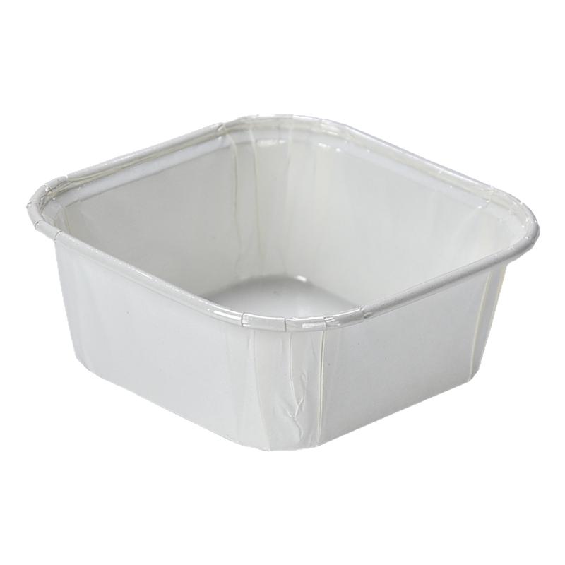 Disposable cake cup square with lid