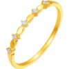 Saturday blessing gold inlaid diamond ring for women