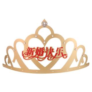 Wedding car roof golden big crown wedding car h9 decorative veil douyin internet celebrity creative wedding car roof crown headwear