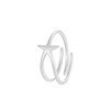 S925 sterling silver frosted star open ring for women