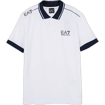 (Self-operated) EA7 Armani mens cotton LOGO line ribbon short-sleeved POLO shirt 3RPF20 PJ03Z