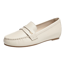 Red Dragonfly Genuine Leather Loafers Womens 2024 Spring and Autumn Slip-on Womens Shoes Inner Heightening Single Shoes Commuting Mom Leather Shoes