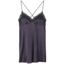 Embrys counter new product mulberry silk sexy v-neck suspender short skirt with coaster womens home skirt EL00635