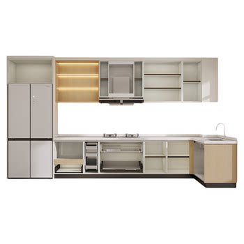Quanyou whole house custom cabinets kitchen household integrated cabinets stove integrated cabinet open whole house cabinet customization