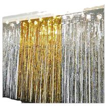 Curtain door background rain curtain door curtain ribbon scene scenery tassel colorful rain curtain color strips childrens package gold silk country