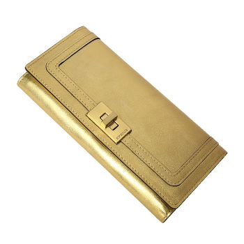 Epstein Wallet ແບບຍາວຂອງແມ່ຍິງສົ່ງຟຣີ Golden Lucky Women's Bag ຄວາມອາດສາມາດຂະຫນາດໃຫຍ່ໂທລະສັບມືຖືຖົງ Clutch Bag Retro Chain Bag