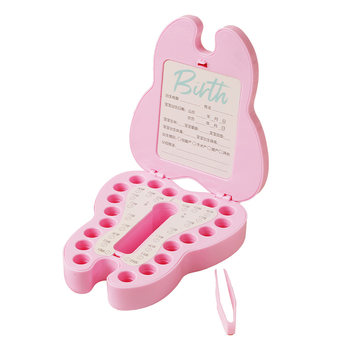 Children's baby teeth storage box snap switch tightly fit